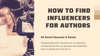 How To Find Influencers For Authors