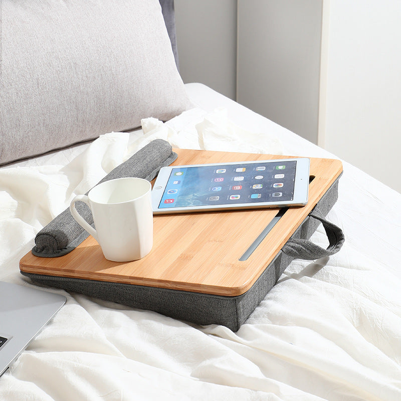 Adjustable Lap Laptop Desk with Storage Area Portable Cushion Pillow